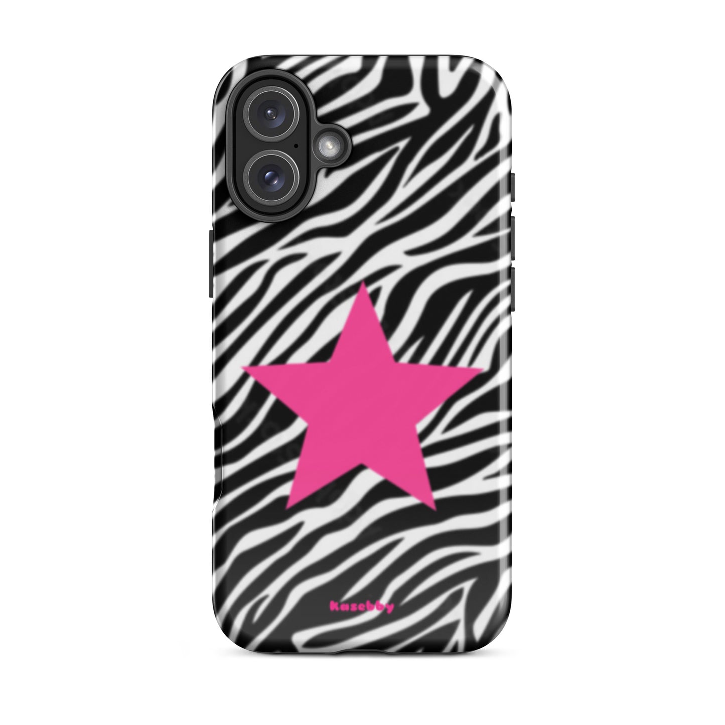 Zebra Print 2000s McBling Aesthetic Phone Case – Trendy Protective iPhone Cover