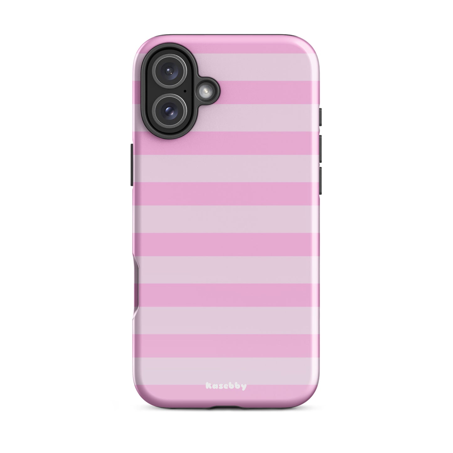 Pink Striped Phone Case - kasebby