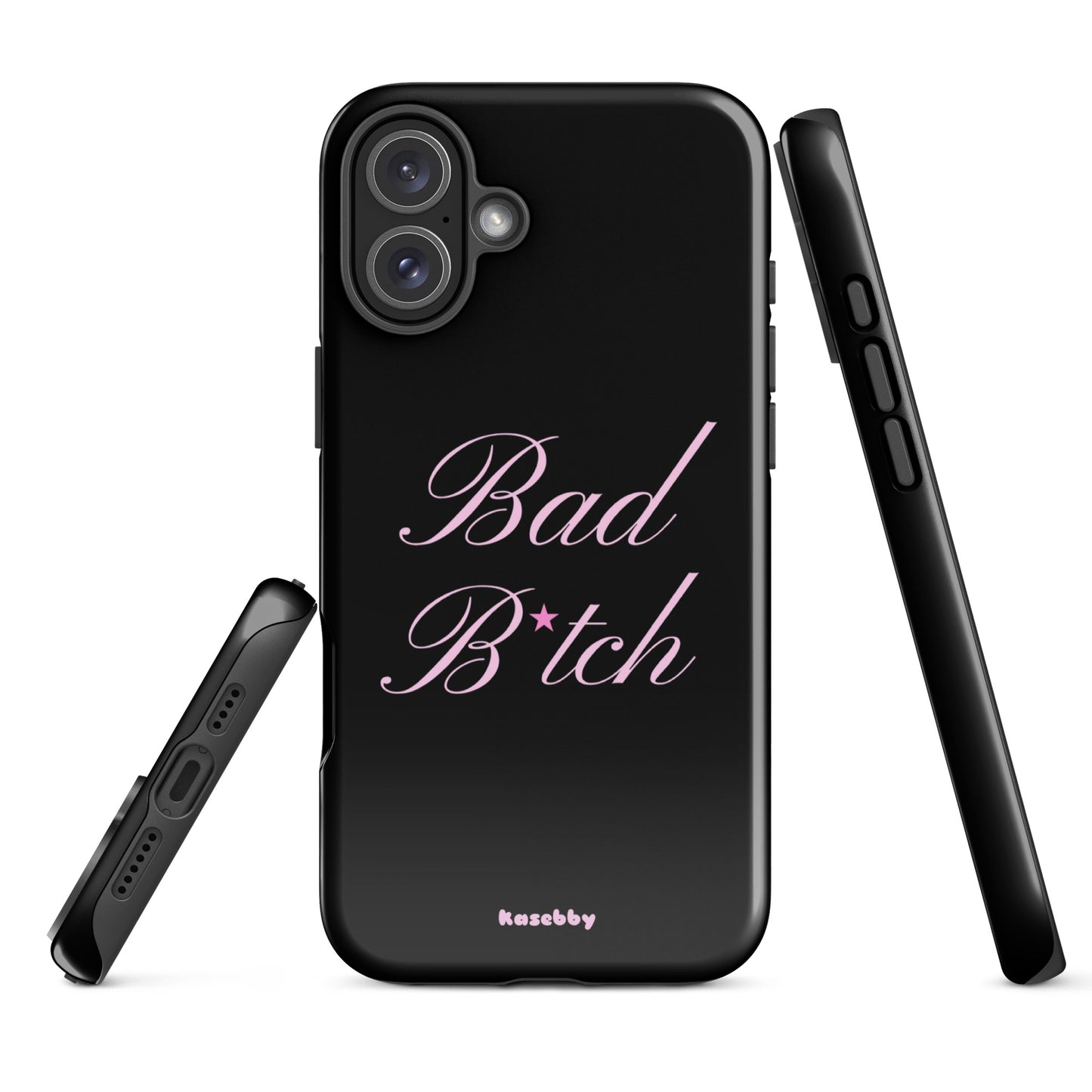 Pink and Black Baddie Phone Case - kasebby