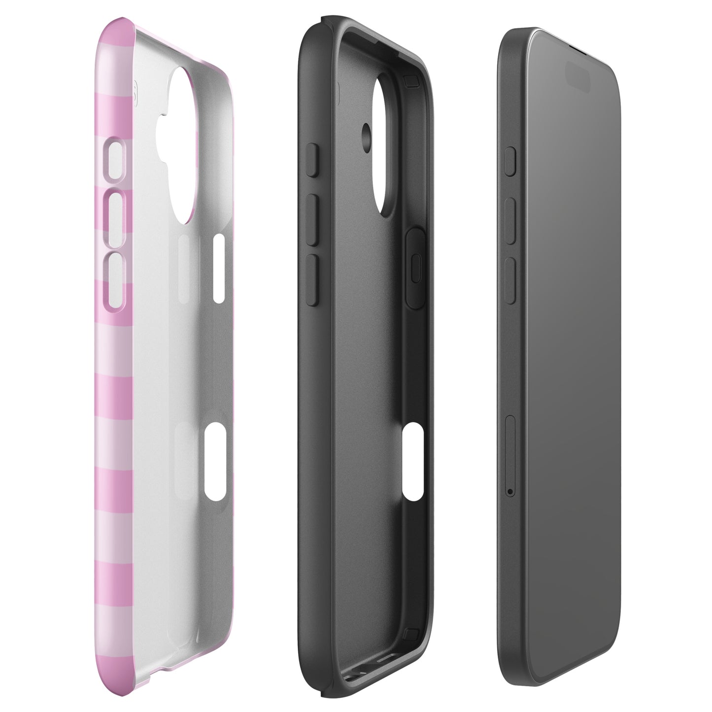 Pink Striped Phone Case - kasebby