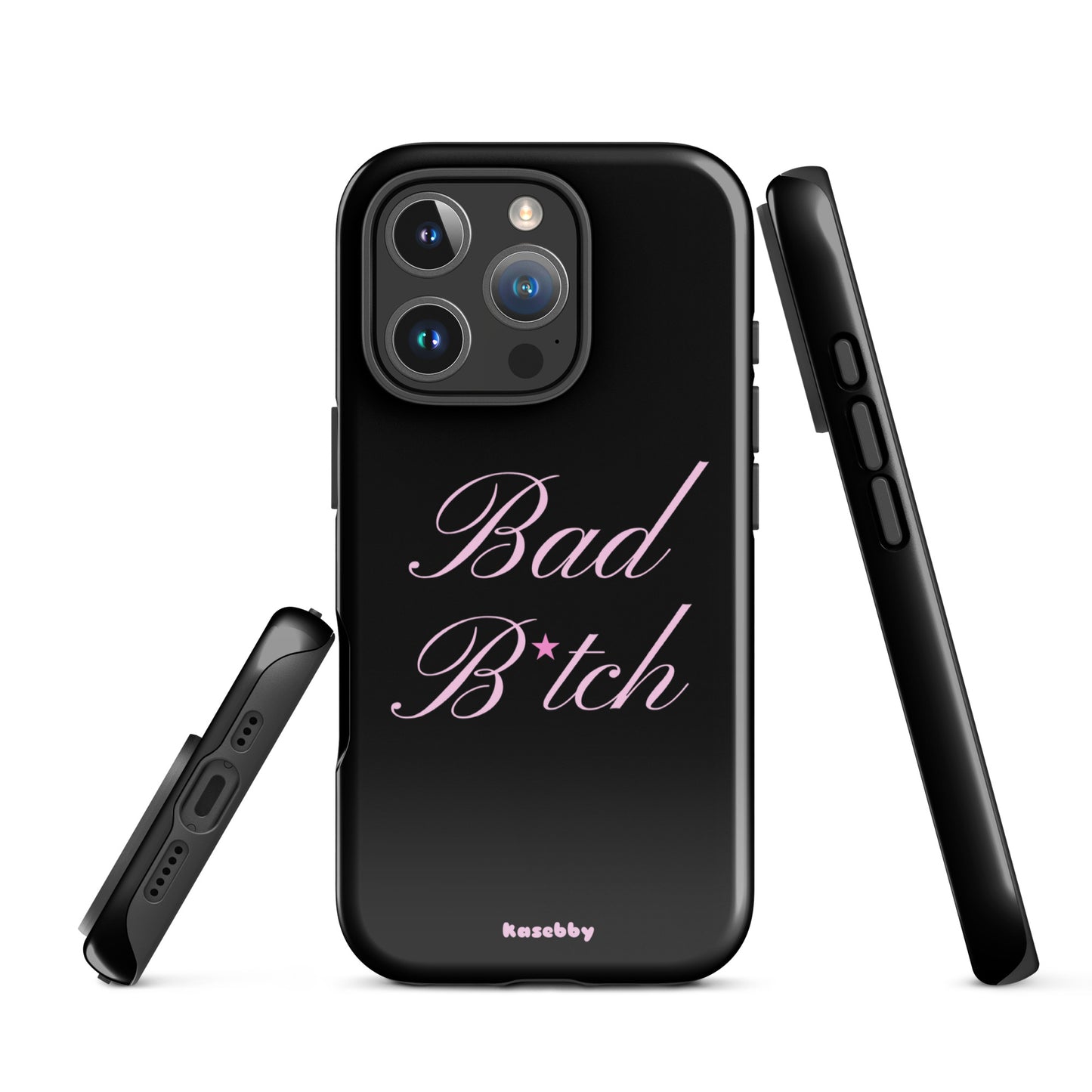 Pink and Black Baddie Phone Case - kasebby