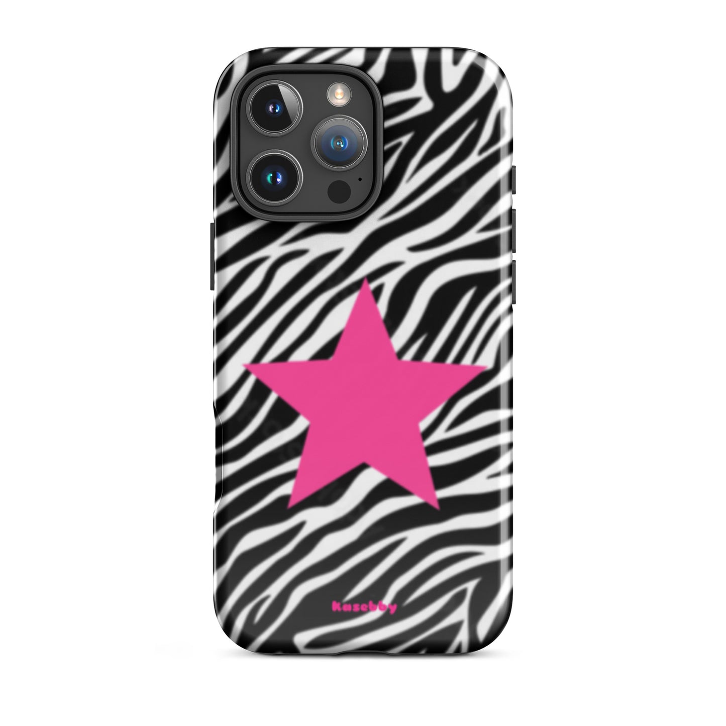 Zebra Print 2000s McBling Aesthetic Phone Case – Trendy Protective iPhone Cover