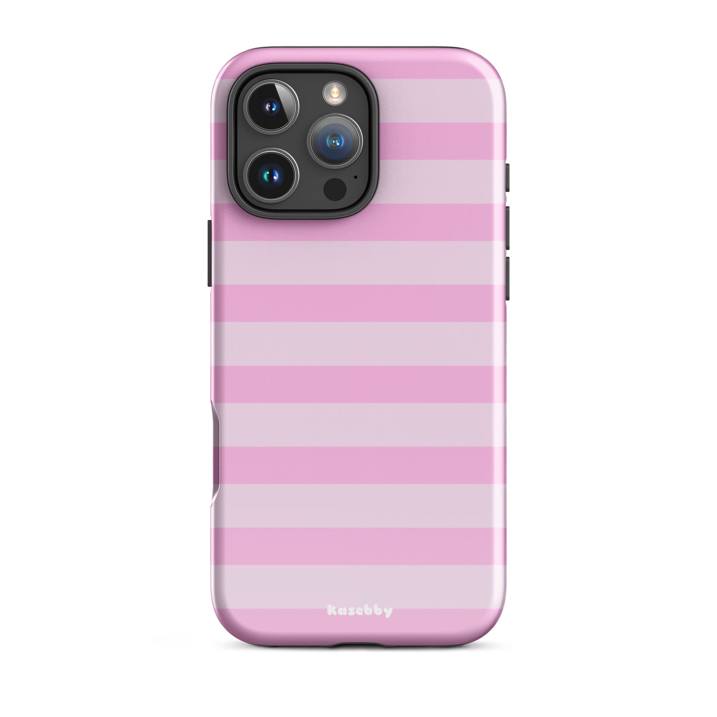 Pink Striped Phone Case - kasebby