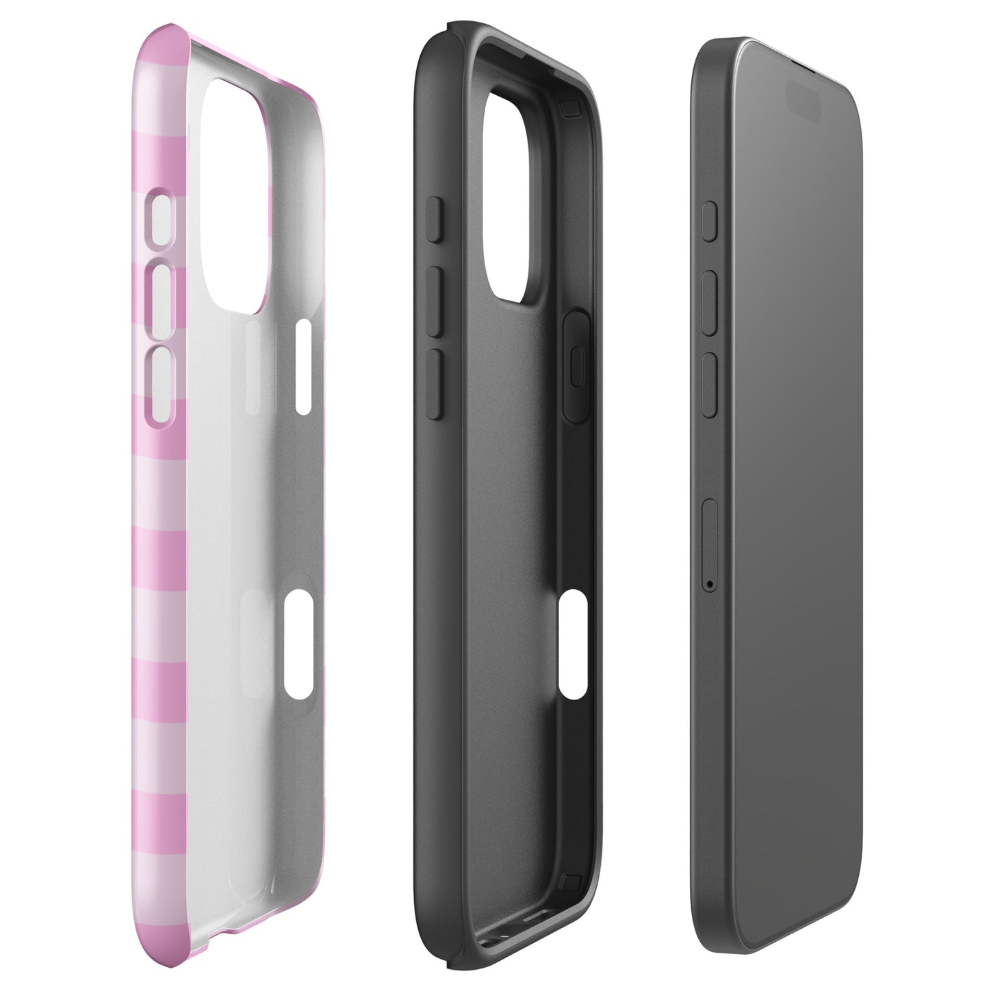 Pink Striped Phone Case - kasebby