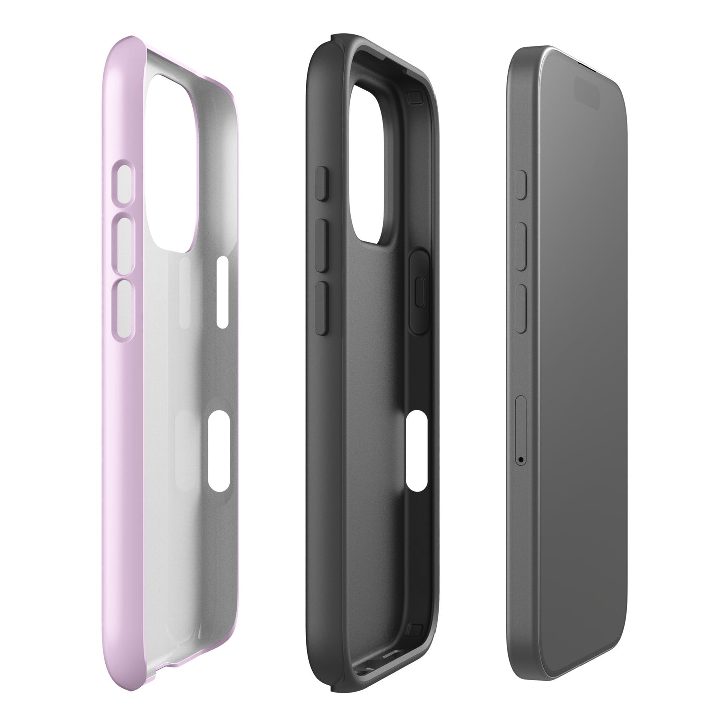 Pink Heart Phone Case – Dual Layer TPU + Polycarbonate Shockproof