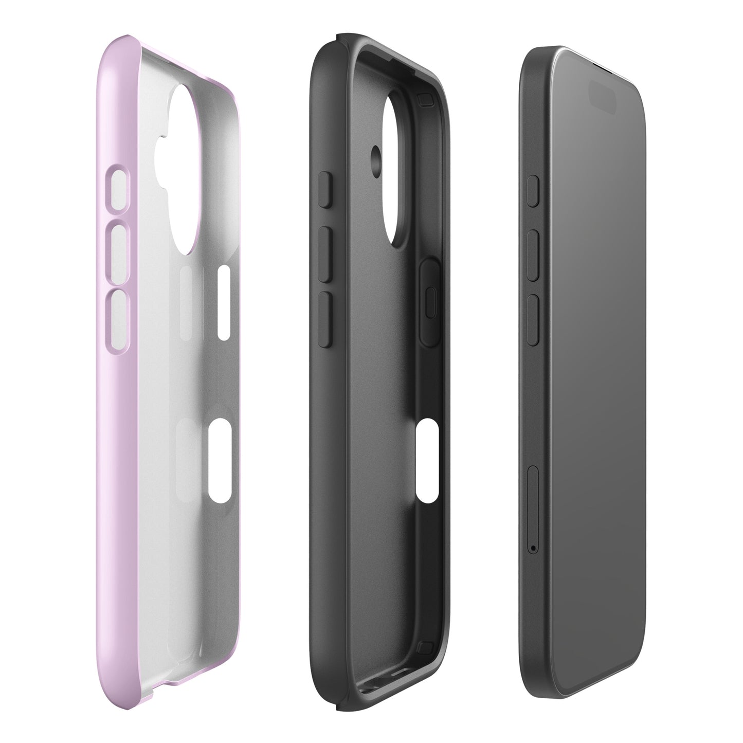Pink Heart Phone Case – Dual Layer TPU + Polycarbonate Shockproof