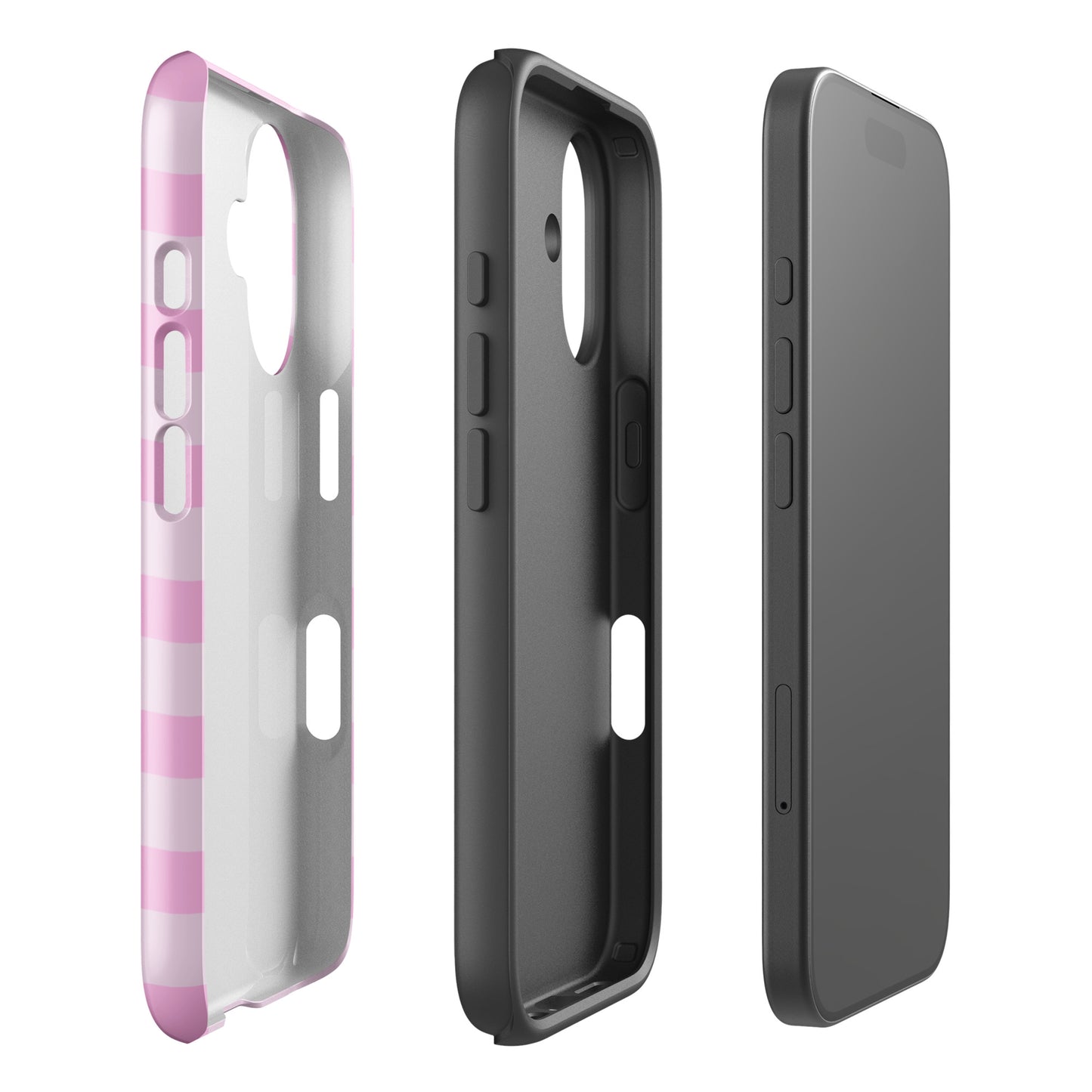 Pink Striped Phone Case - kasebby