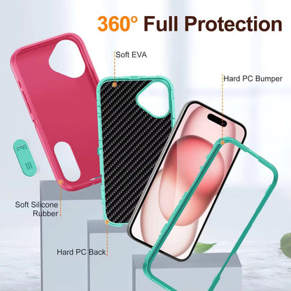 Pink Heavy Duty Protective Multi-Layer Phone Case with Kickstand – Rugged iPhone Cover