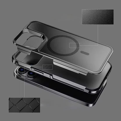 Black Heavy Duty Protective Multilayer Phone Case – Rugged iPhone Cover with MagSafe