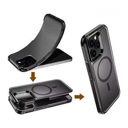 Black Heavy Duty Protective Multilayer Phone Case – Rugged iPhone Cover with MagSafe