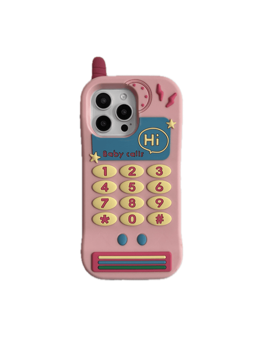 Pink Retro Kawaii Aesthetic 3D Phone Case – Cute Protective iPhone Cover