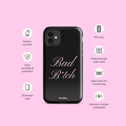Pink and Black Baddie Phone Case - kasebby