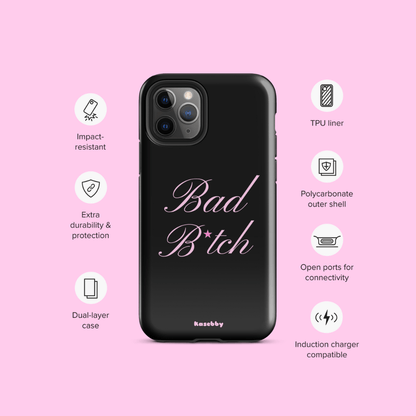 Pink and Black Baddie Phone Case - kasebby
