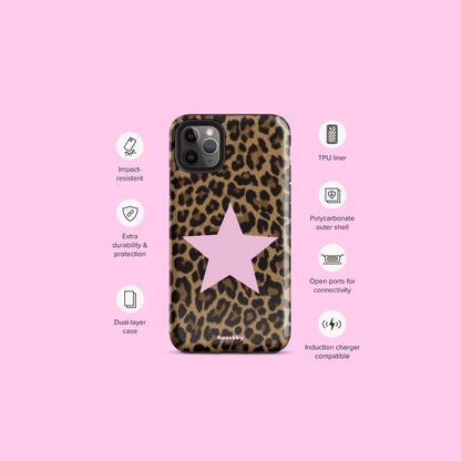 Leopard Print 2000s Mcbling Aesthetic Case For iPhone - kasebby