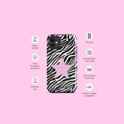 Zebra Print 2000s Mcbling Aesthetic Case For iPhone - kasebby