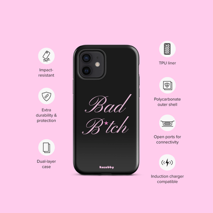 Pink and Black Baddie Phone Case - kasebby