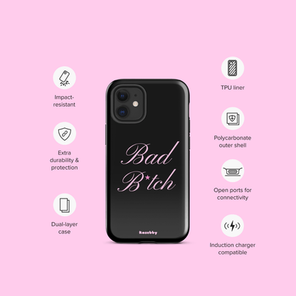 Pink and Black Baddie Phone Case - kasebby