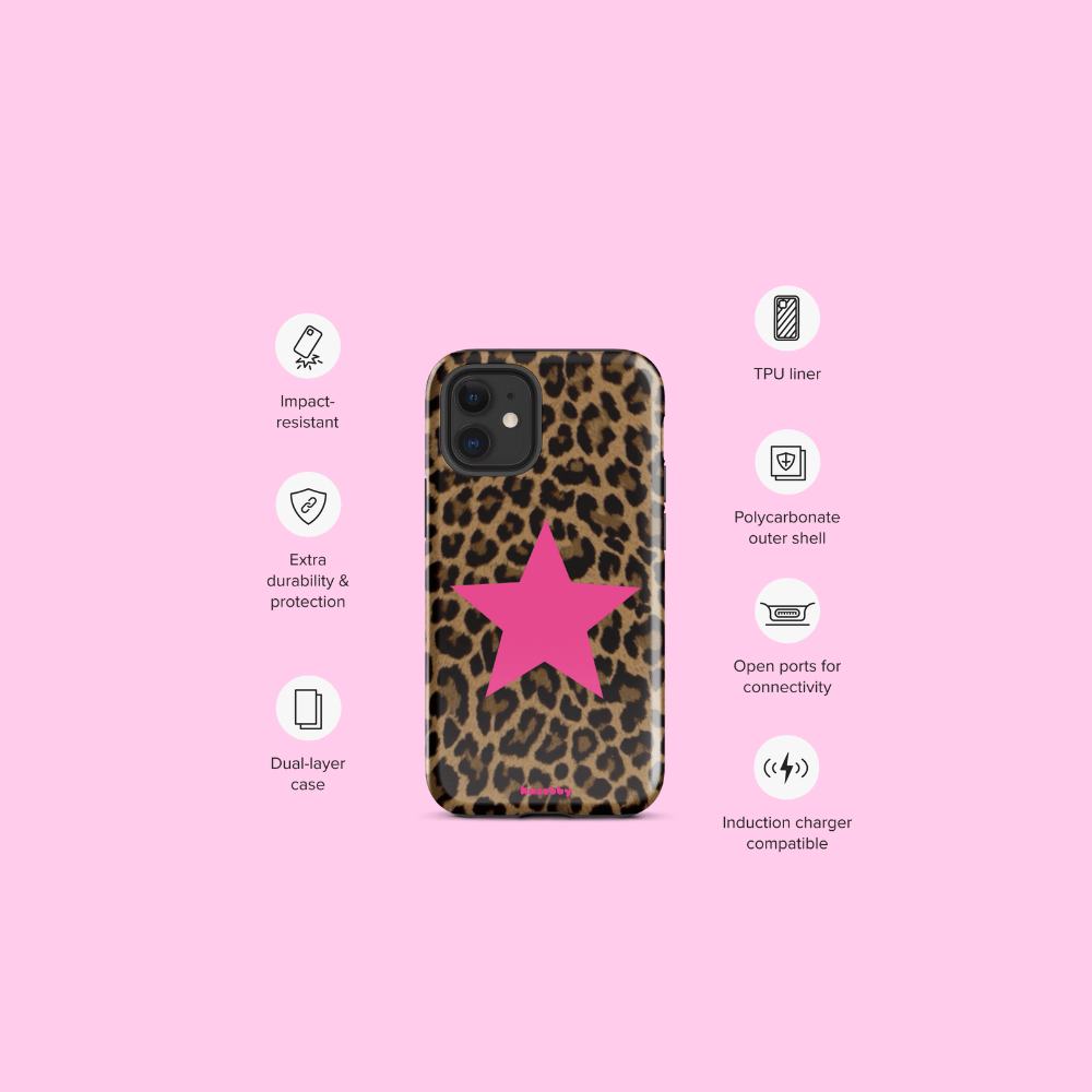 Leopard Print 2000s Mcbling Aesthetic Case For iPhone - kasebby