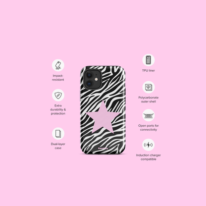 Zebra Print 2000s Mcbling Aesthetic Case For iPhone - kasebby