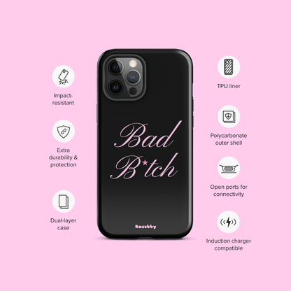 Pink and Black Baddie Phone Case - kasebby