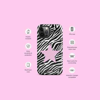 Zebra Print 2000s Mcbling Aesthetic Case For iPhone - kasebby