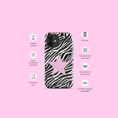 Zebra Print 2000s Mcbling Aesthetic Case For iPhone - kasebby