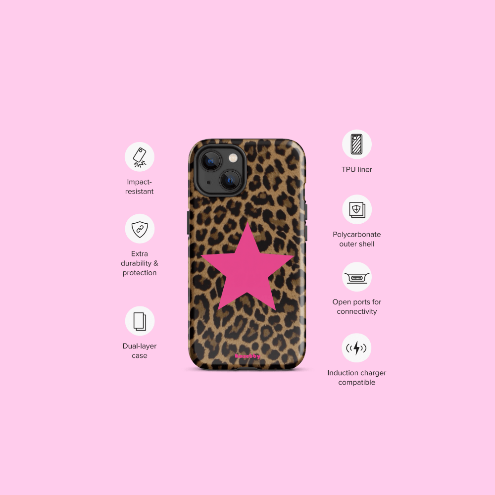 Leopard Print 2000s Mcbling Aesthetic Case For iPhone - kasebby
