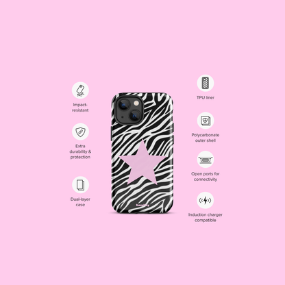 Zebra Print 2000s Mcbling Aesthetic Case For iPhone - kasebby