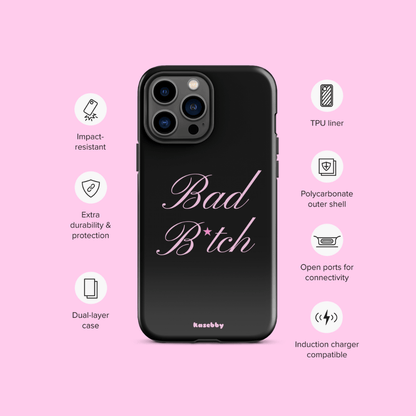Pink and Black Baddie Phone Case - kasebby