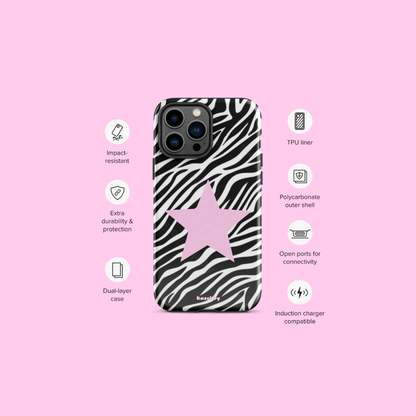 Zebra Print 2000s Mcbling Aesthetic Case For iPhone - kasebby
