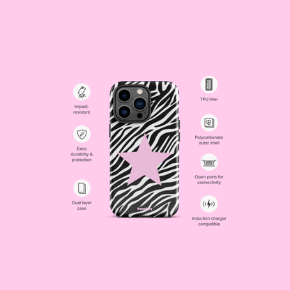 Zebra Print 2000s Mcbling Aesthetic Case For iPhone - kasebby