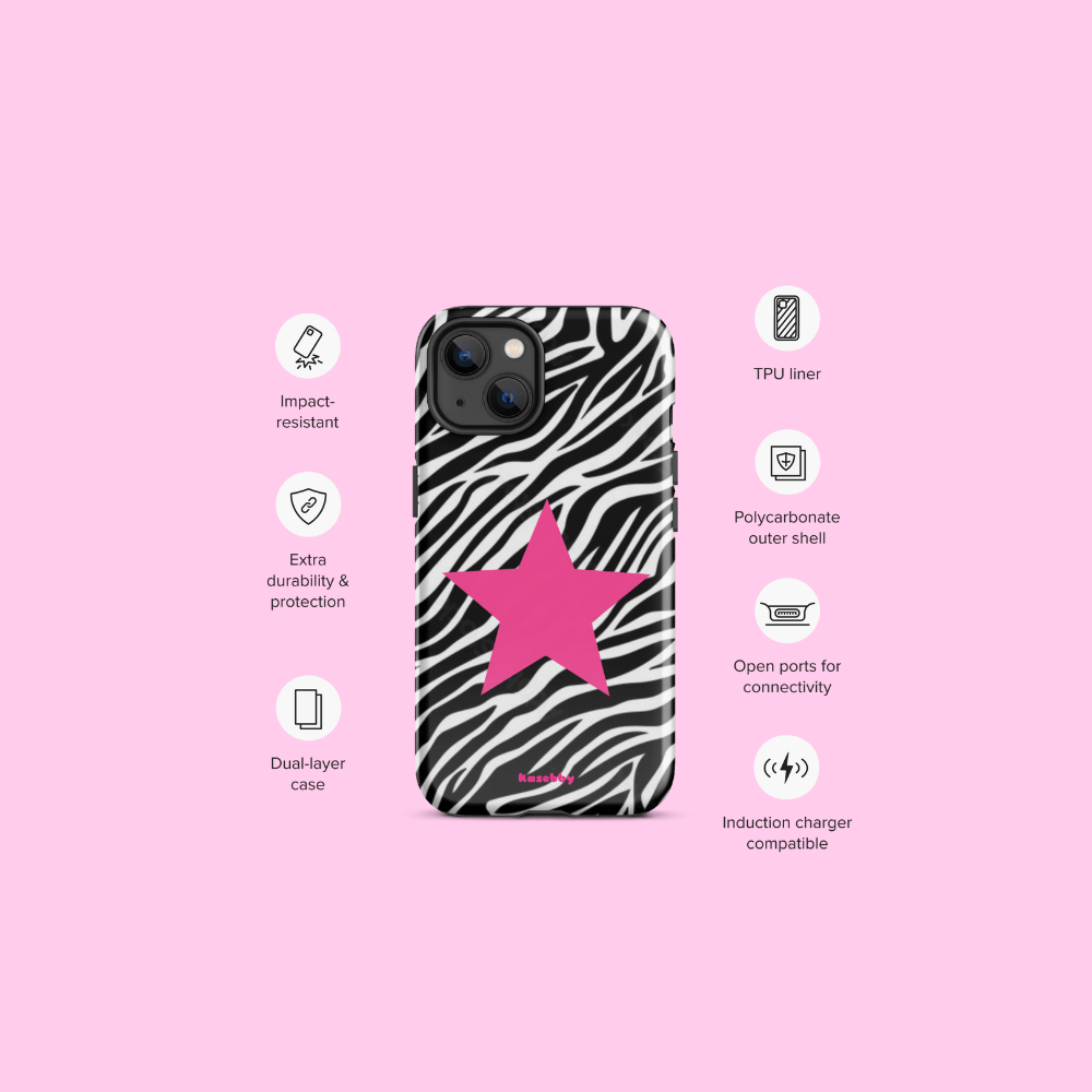 Zebra Print McBling Phone Case – Phone Case Specs