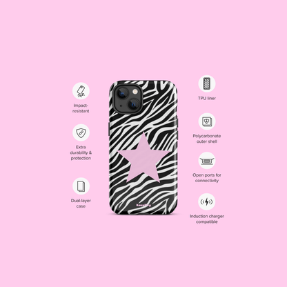Zebra Print 2000s Mcbling Aesthetic Case For iPhone - kasebby