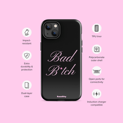 Pink and Black Baddie Phone Case - kasebby