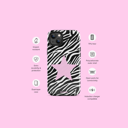 Zebra Print 2000s Mcbling Aesthetic Case For iPhone - kasebby