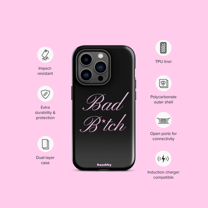 Pink and Black Baddie Phone Case - kasebby