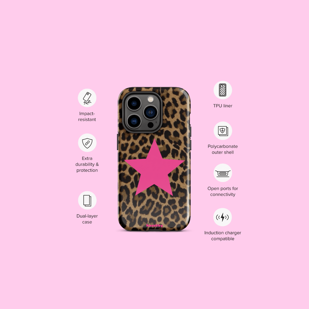 Leopard Print 2000s Mcbling Aesthetic Case For iPhone - kasebby