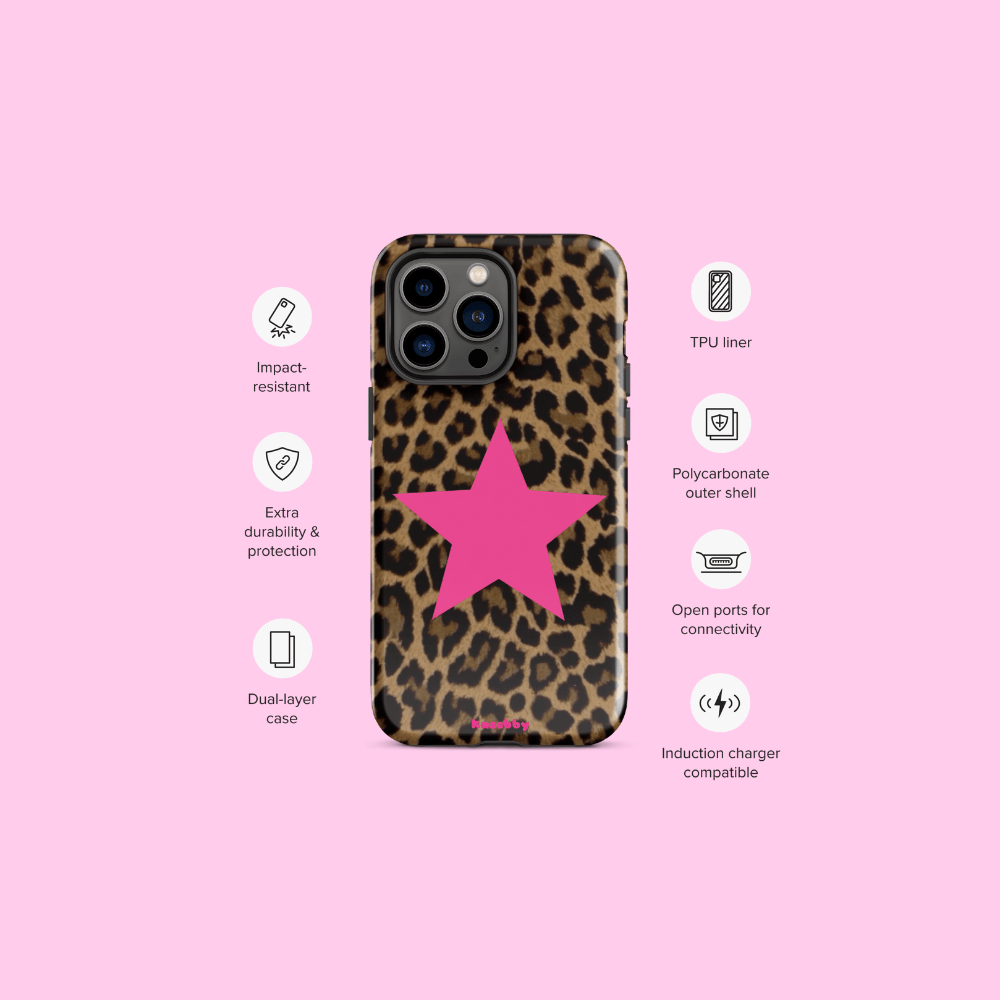Leopard Print 2000s Mcbling Aesthetic Case For iPhone - kasebby