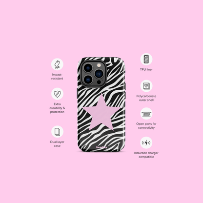 Zebra Print 2000s Mcbling Aesthetic Case For iPhone - kasebby