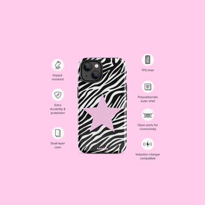 Zebra Print 2000s Mcbling Aesthetic Case For iPhone - kasebby