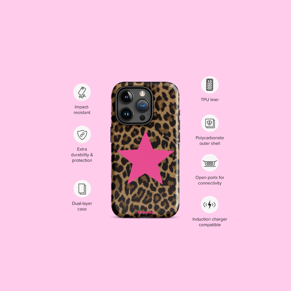 Leopard Print 2000s Mcbling Aesthetic Case For iPhone - kasebby