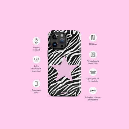 Zebra Print 2000s Mcbling Aesthetic Case For iPhone - kasebby