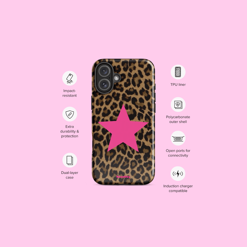 Leopard Print 2000s Mcbling Aesthetic Case For iPhone - kasebby