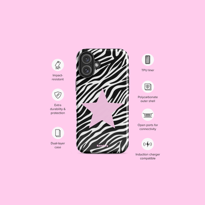Zebra Print 2000s Mcbling Aesthetic Case For iPhone - kasebby