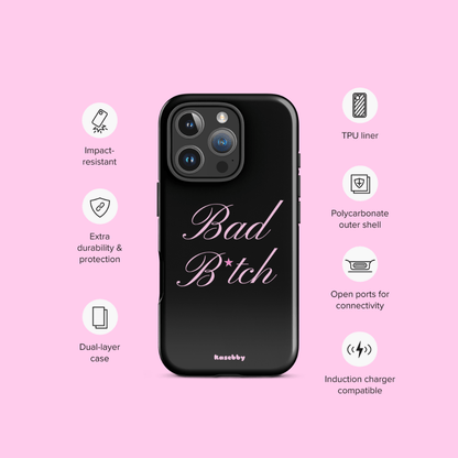 Pink and Black Baddie Phone Case - kasebby