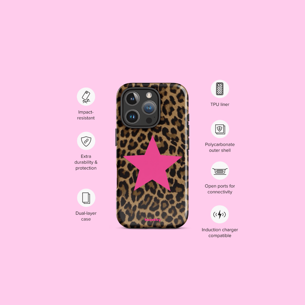 Leopard Print 2000s Mcbling Aesthetic Case For iPhone - kasebby