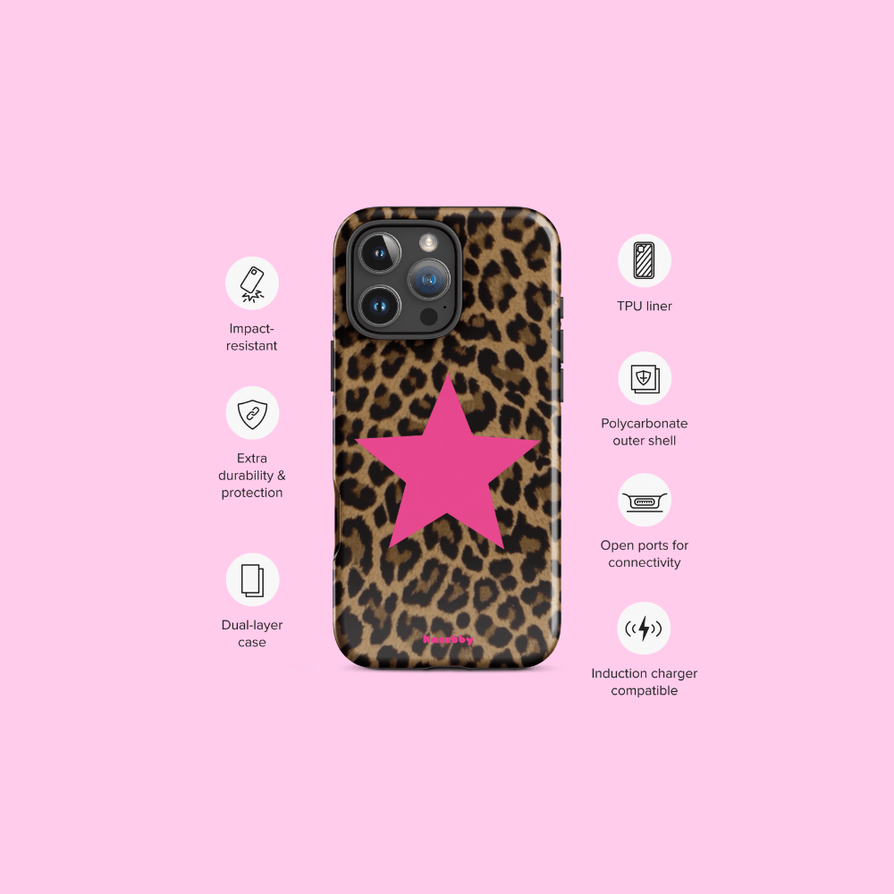 Leopard Print 2000s Mcbling Aesthetic Case For iPhone - kasebby
