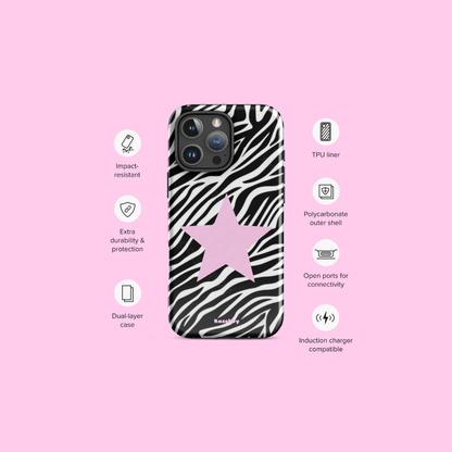 Zebra Print 2000s Mcbling Aesthetic Case For iPhone - kasebby