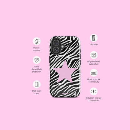 Zebra Print 2000s Mcbling Aesthetic Case For iPhone - kasebby