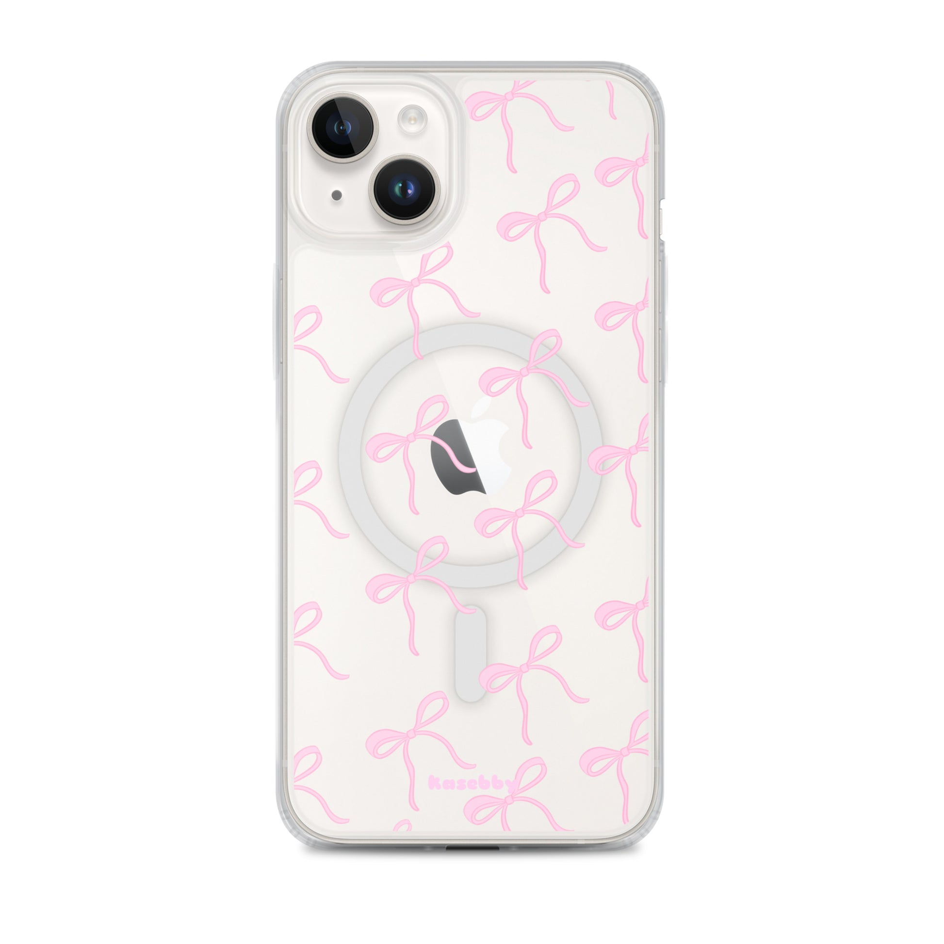 Pink Coquette Bows Aesthetic Phone Case with MagSafe® Compatibility - kasebby